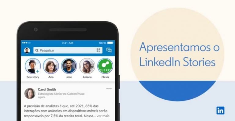Linkedin lanca story