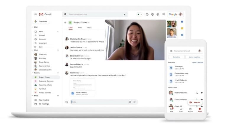 Google anuncia integracao entre Gmail Chat e Meet para otimizar trabalho