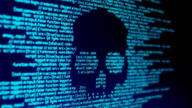 hacker cibersegurança crânio