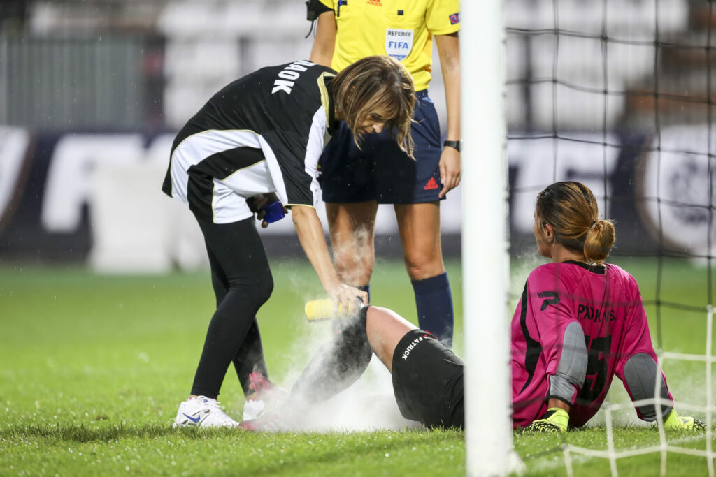 Thessaloniki,,Greece,,Oct,7,,2015:,Paok,Goalkeeper,Eleni,Peletidou,In