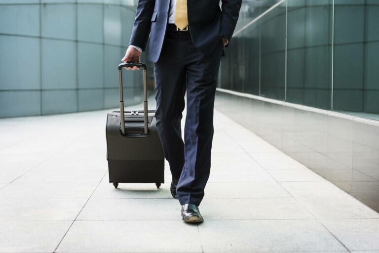 viagem, executivo, mala