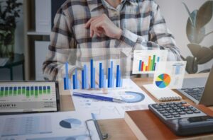 businesspeople working finance accounting analyze financi min