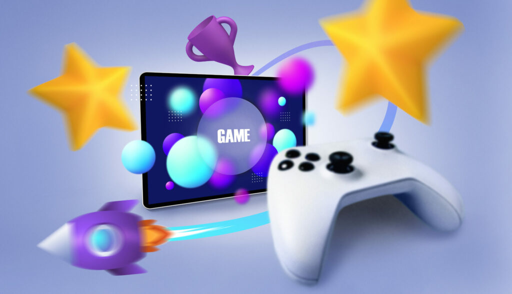 gamification-3d-rendering-concept
