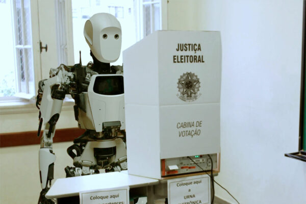 Uma inteligência artificial treinada com informações ruins não deve ser usada para confundir eleitores – Ilustração: Paulo Silvestre