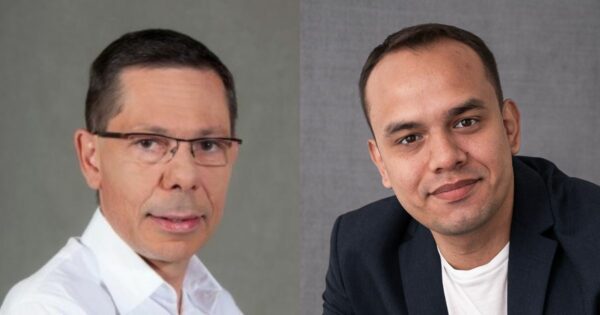 Luiz Eduardo Ritzmann, CTO da Arteris e Rafael Dourado, gerente de operações da Programmers