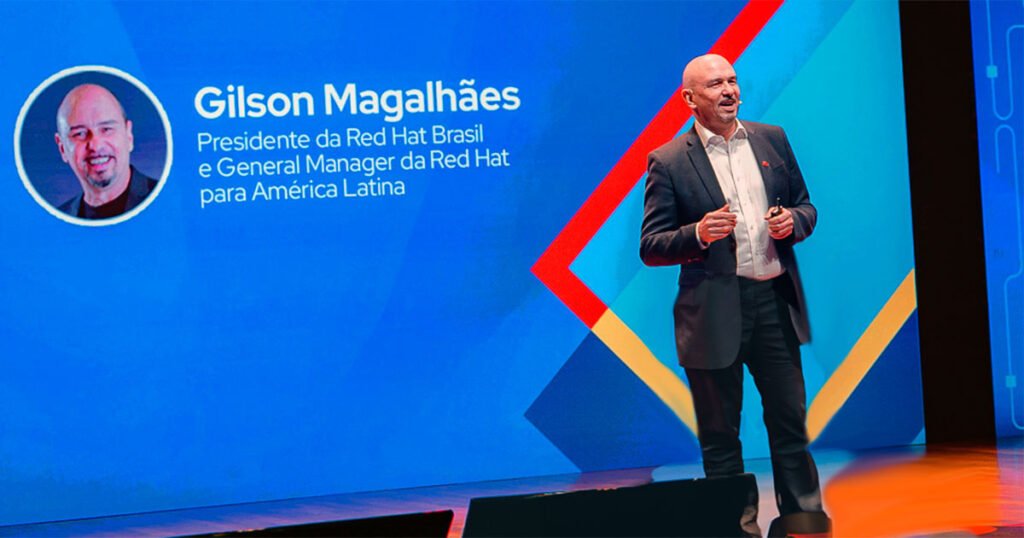 Gilson Magalhães, novo diretor-geral da Red Hat Latin America, se apresenta no Summit Connect, em São Paulo, no dia 8 - Foto: Red Hat