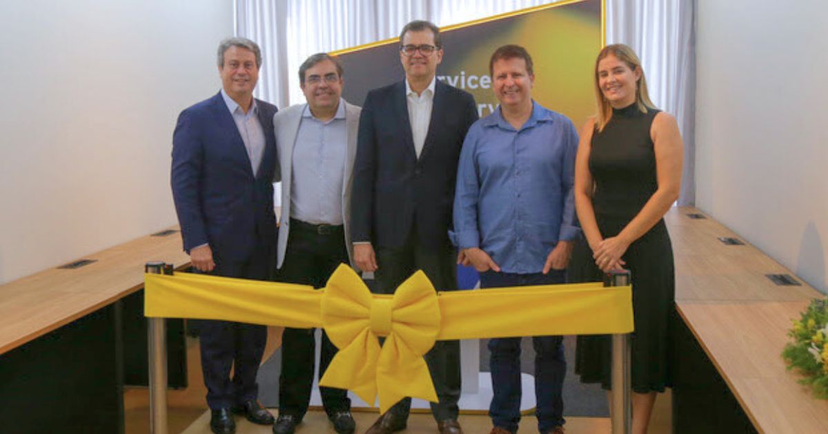 Victor Guelman (EY), Alberto Claro (EY), Aurélio Rodrigues (EY), Pierre Lucena (Porto Digital) e Mariana Pincovsky (Porto Digital) Crédito PC Pereira, Porto Digital