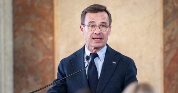 Ulf Kristersson, primeiro-ministro da Suécia. Imagem: Shutterstock