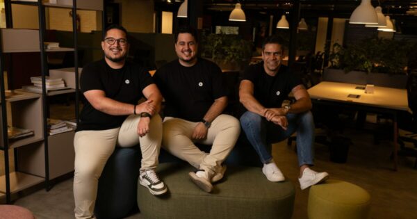 Sócios Hubfi - Ricardo Paz (esq) João Leal (centro), Murilo Soares (dir) Crédito Sol Pulquério