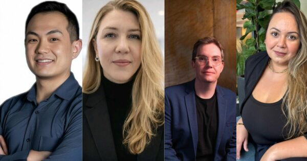 Da esquerda para direita, Vinicius Kazuaki Morikawa, Johnson Controls; Valeria Vilalobo, Claranet; Felipe Serrano, Vidalink; Débora Brito, Vínculo (Imagem: divulgação)