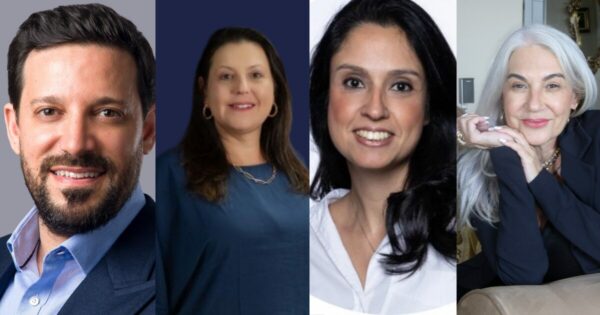 Da esquerdas para direta: Fausto Pinto, ESY; Andrea de Rizzio, Total Express; Tavane Gurdos, Grupo Alun e Nádia Colombo, Cronix Security (Imagem: divulgação)
