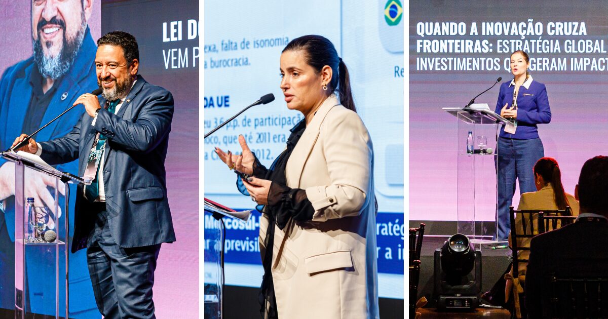 Hideraldo Luiz, Constanza Biasutti e Lívia Carbonell (Imagem: divulgação) Lei do Bem, FI Group