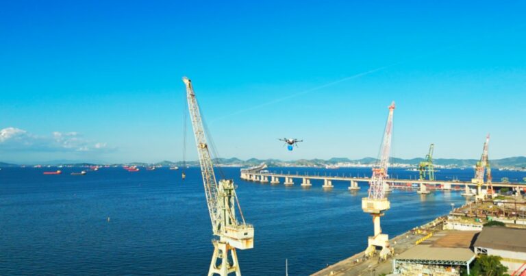 drone, baia de guanabara, porto, wilson