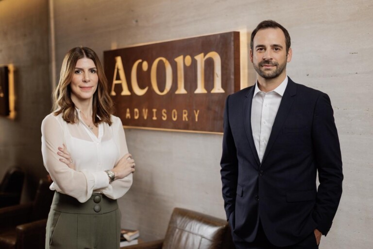 Philippe Mari e Bruna Vianna, cofundadores da Acorn (Saas)