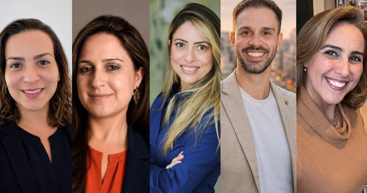Cyndi Schwartz, Capgemini; Patricia Perobelli, NTT Data; Jeniffer Arlian, 99 e Leandro Oliveira, Humand (Imagem: divulgação)
