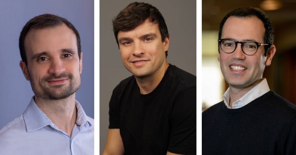 Carlos Eduardo Mazzei, CTO do Itaú; Pedro Prates, diretor de operações com inteligência artificial; João Araújo, diretor de negócios digitais do Itaú. (Imagem: divulgação)