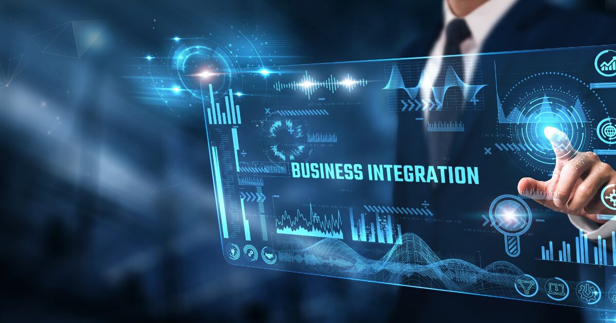 Fragmentação de sistemas barra retorno da IA em RH de empresas no Brasil 4 Conceito de integração de sistemas empresariais com ferramentas digitais, análise de dados e tecnologias de inteligência artificial. A imagem representa a conexão entre diferentes soluções e plataformas para otimizar processos e apoiar a tomada de decisões nas organizações. (fragmentação, sistemas, inteligência artificial, IA, tecnologia)