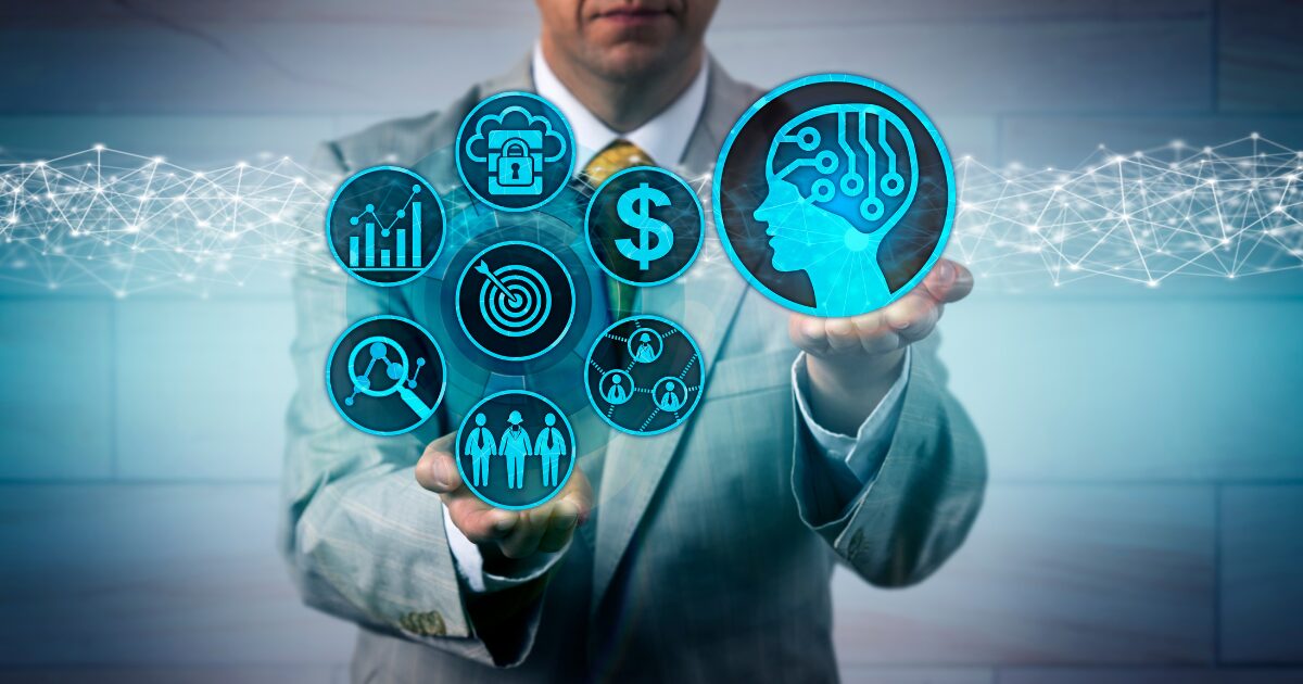IA para vendas B2B: estudo revela desafios e ciclos longos no setor 6 Profissional de vendas utiliza recursos de inteligência artificial para apoiar processos comerciais, análise de dados, produtividade e tomada de decisões em empresas B2B. (IA, vendas)